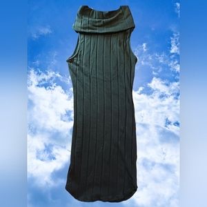 Green Turtle-Neck Dress